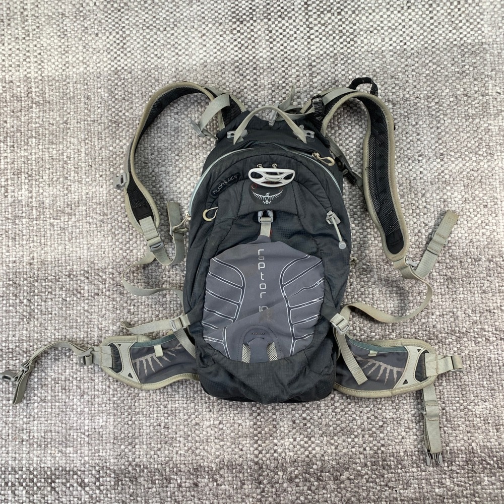 Osprey Raptor 10 Hydration Pack Mens S/M Grey Mountain Bike Backpack
